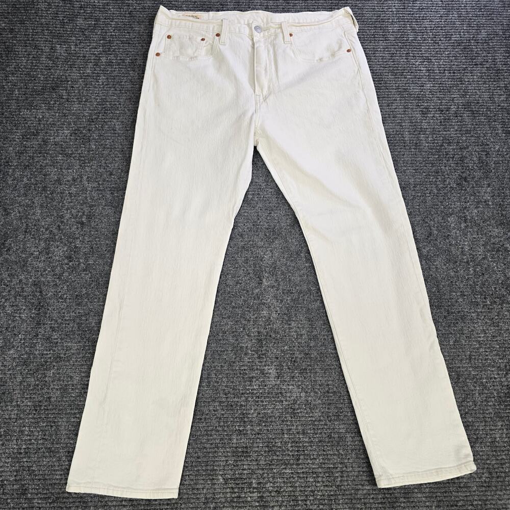 Levi's 511 Premium Jeans Mens 33x30 White Cream Slim Fit Stretch